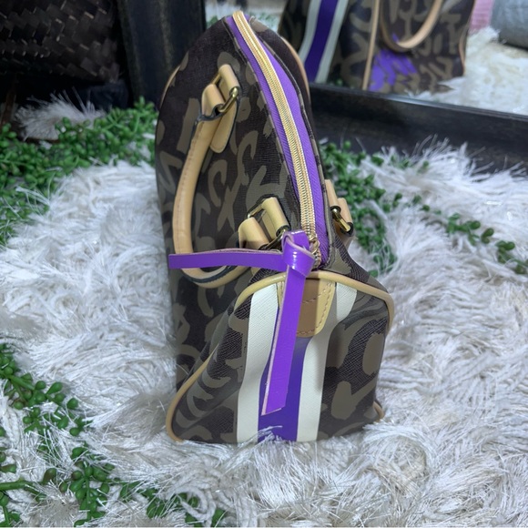 -Y2k Victoria’s Secret Small Brown Logo Bowler Handbag - Picture 4 of 16